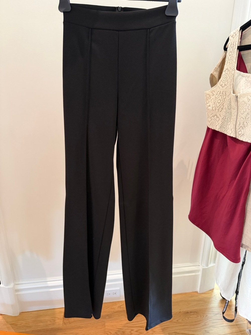 Fashion Nova Black Wide-Leg Pull-On Pants